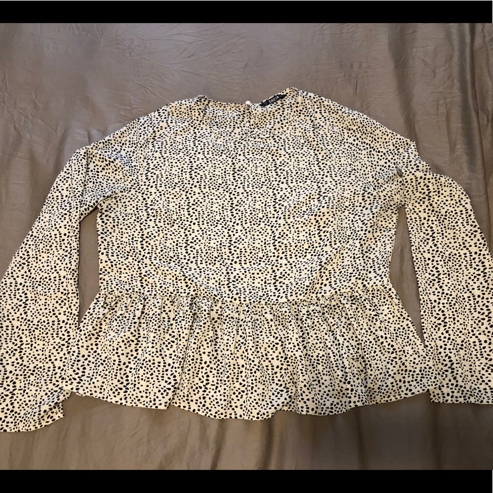 Pleaded Long Sleeve Blouse